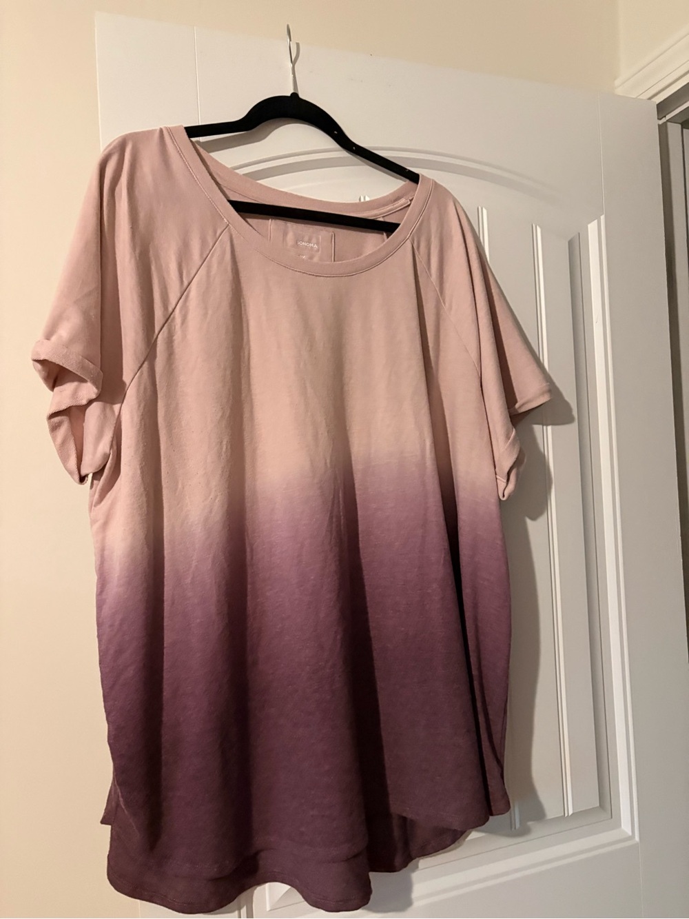 Sonoma Blush to Plum Ombre Short Sleeve Tee